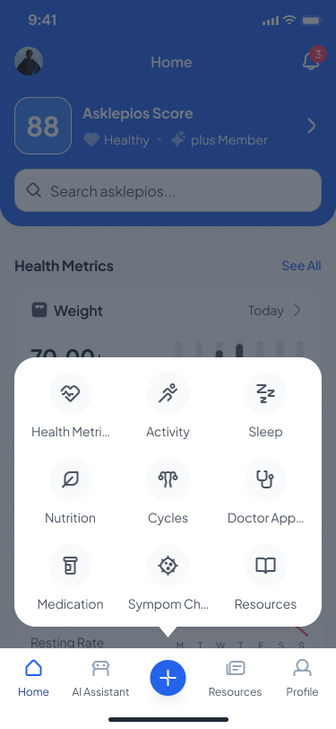 Home & Metrics